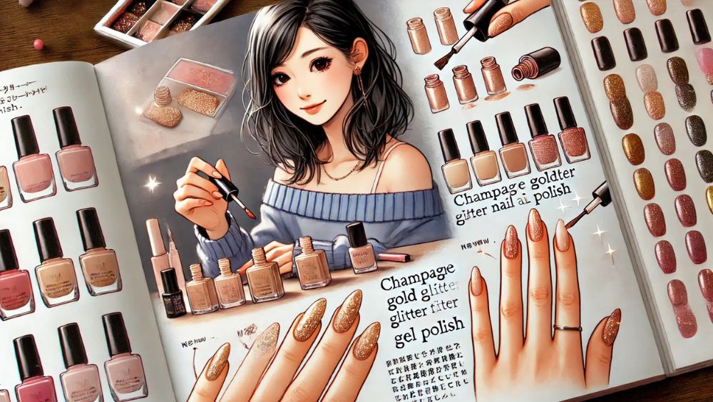 セリアのグリッターのシャンパンゴールドの人気と使い方