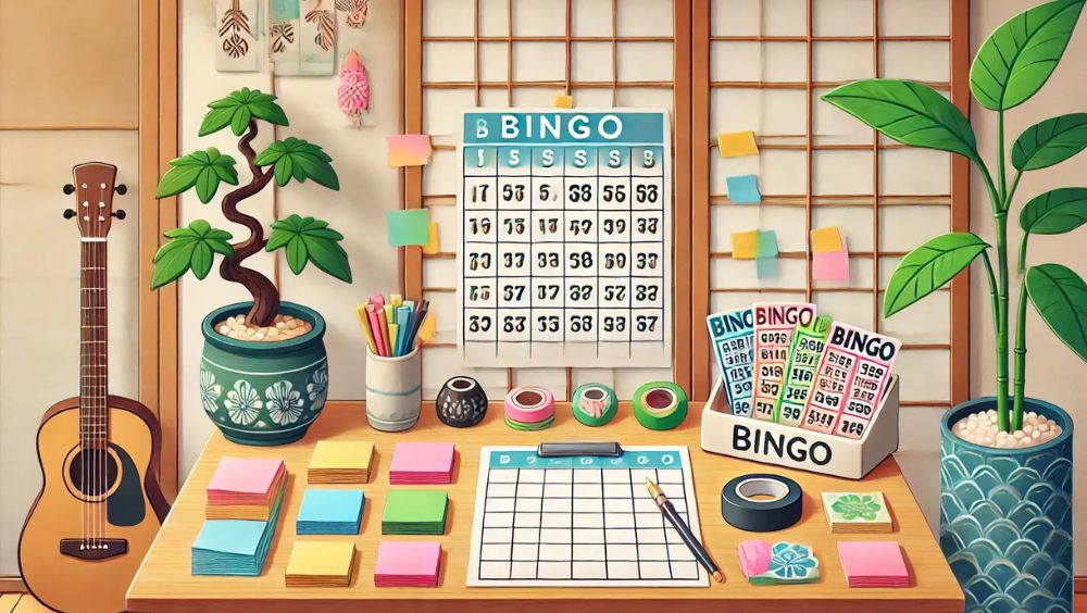 セリアのビンゴカードの売り場と比較