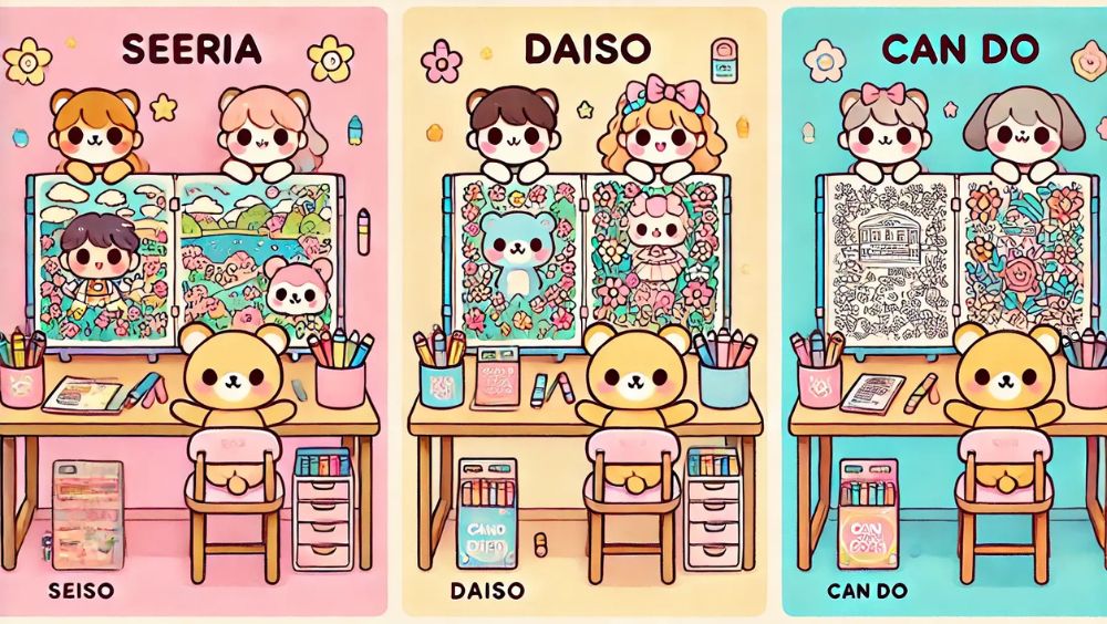 セリアの塗り絵と他の100均との違い