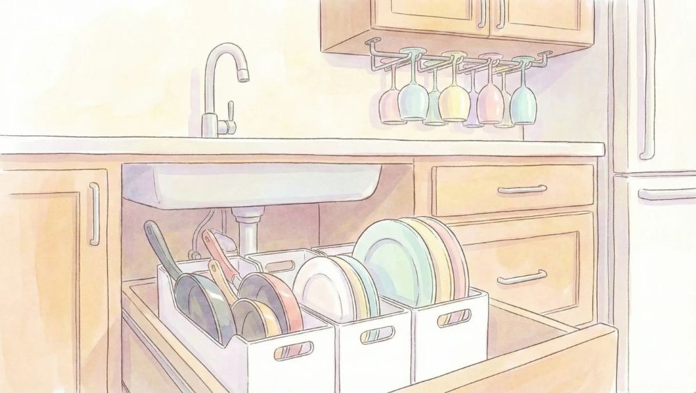 進化するセリアの食器棚の収納術と100均