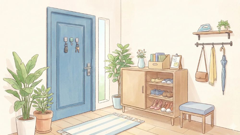 セリアで玄関の鍵収納を100均で整える