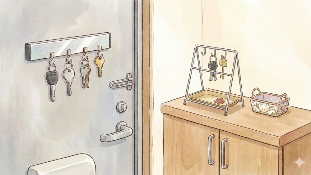 セリアで玄関の鍵収納！100均の活用術