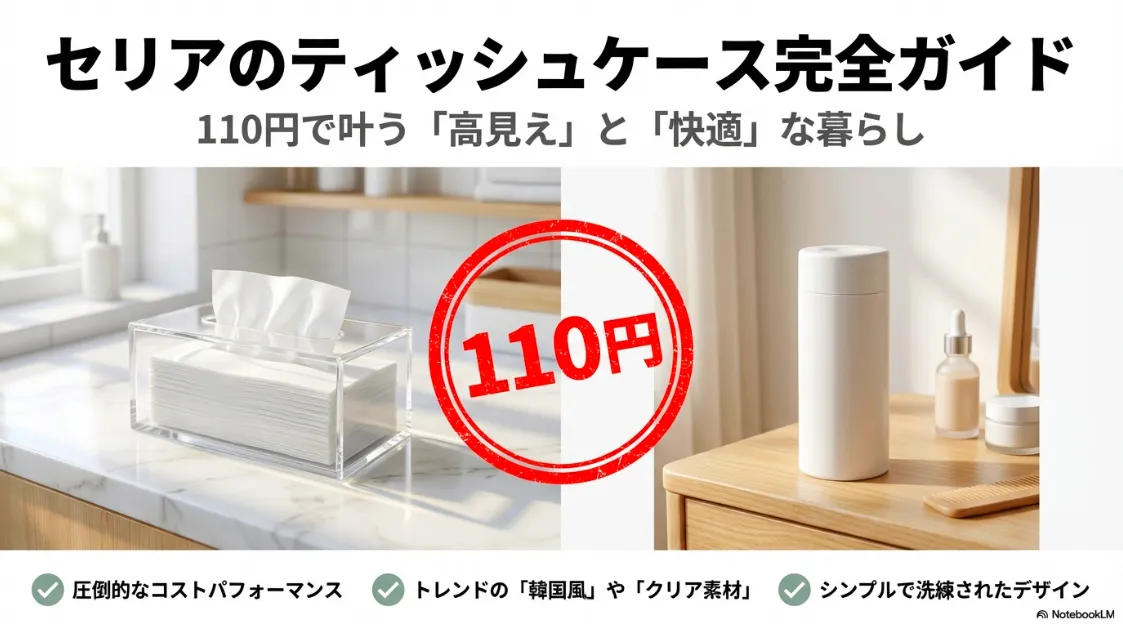 セリアの110円で買える高見えクリアケースとボトル型ケースの比較イメージ