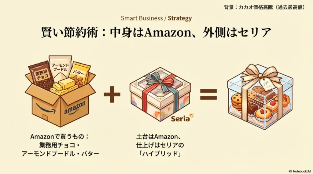 カカオ高騰対策として、ベース材料はAmazon、仕上げはセリアで揃える賢いバレンタイン準備術