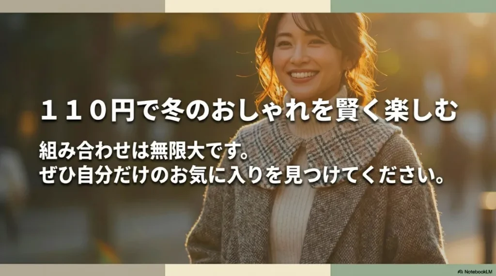 110円で無限大の組み合わせを楽しむための応援メッセージ