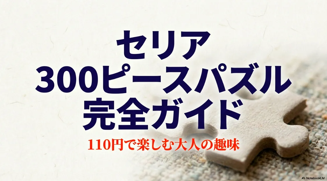 セリアの300ピースパズル完全ガイド。110円で楽しむ大人の趣味。