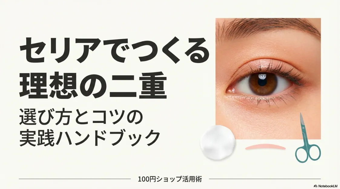 セリアのアイテムで作る理想の二重まぶたの選び方とコツの実践ハンドブック表紙