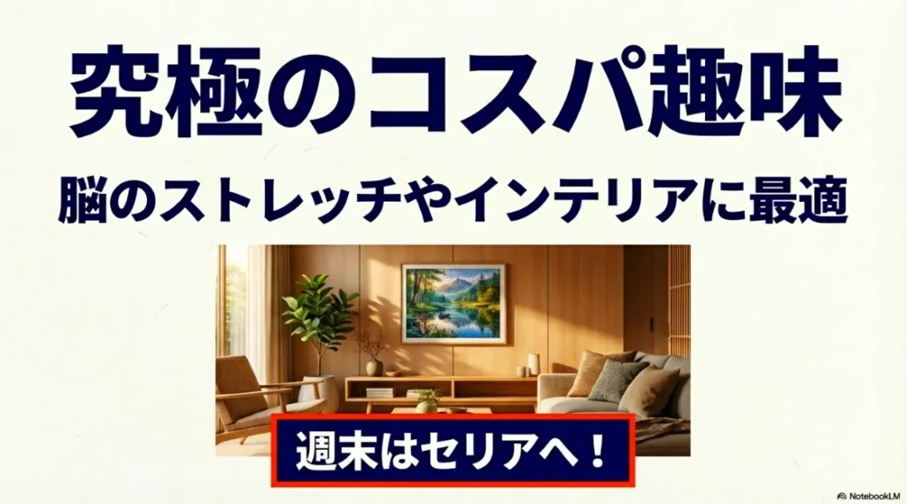 究極のコスパ趣味。脳のストレッチやインテリアに最適