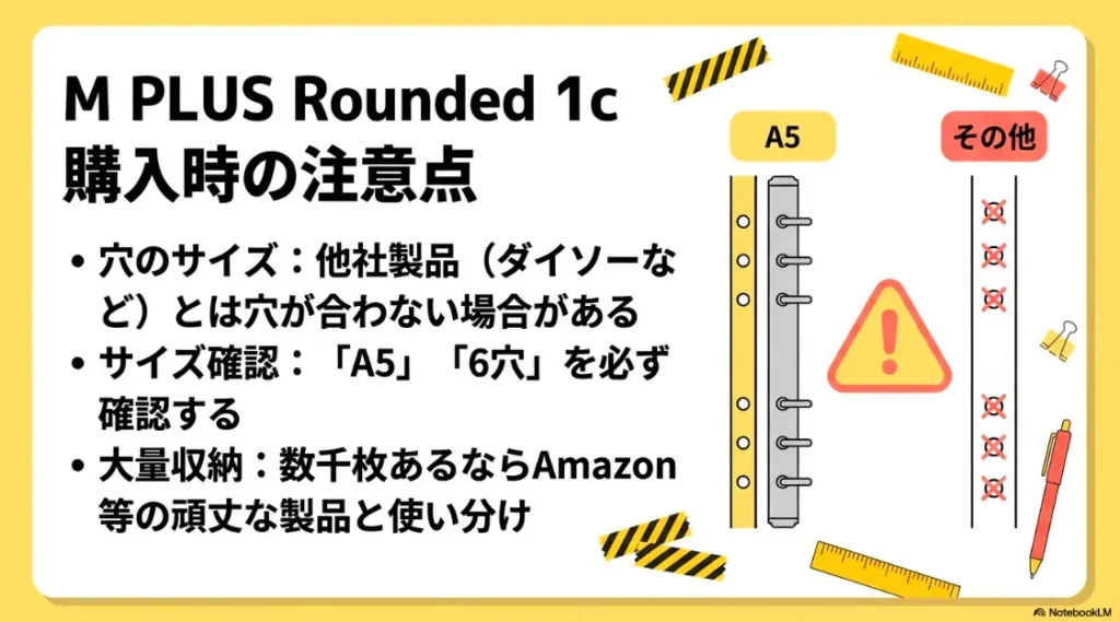 他社製品との穴の互換性、A5・6穴の確認、大量収納時のAmazon製品との使い分けのコツ