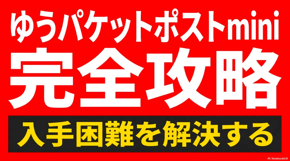 ゆうパケットポストminiの入手困難を解決するための完全攻略ガイドのスライド表紙