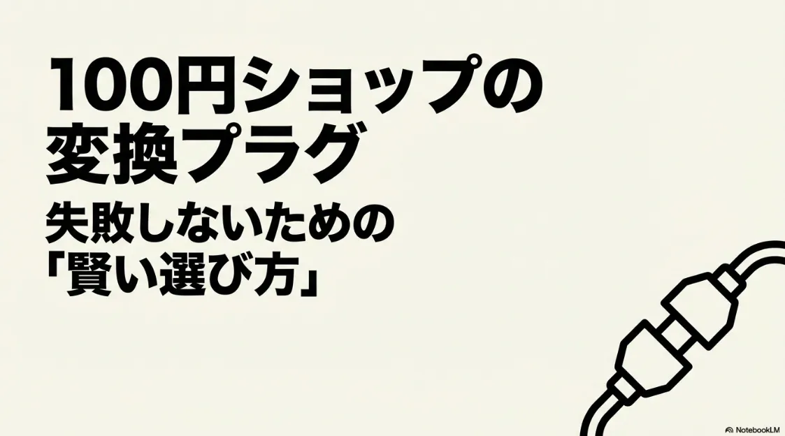 100円ショップの変換プラグで失敗しないための選び方を解説するガイドの表紙画像