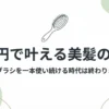 110円で叶える美髪の法則：高価なブラシを一本使い続けるのではなく、安価で高品質なものを賢く利用する提案