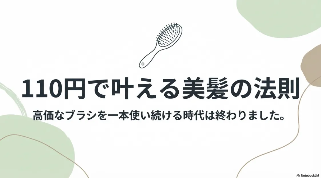 110円で叶える美髪の法則：高価なブラシを一本使い続けるのではなく、安価で高品質なものを賢く利用する提案