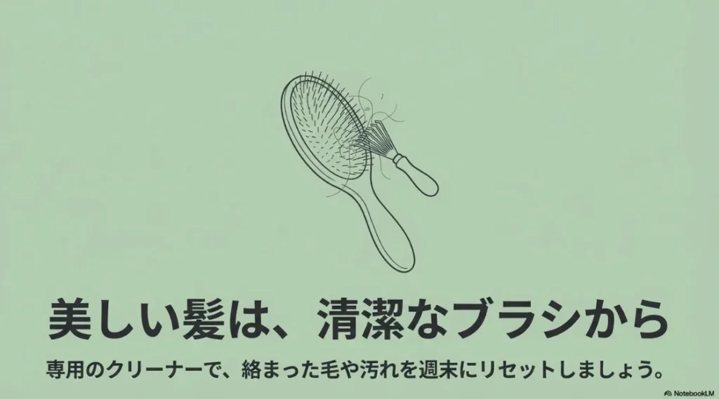 美しい髪は清潔なブラシから。専用クリーナーで絡まった毛や汚れを週末にリセットする習慣の提案