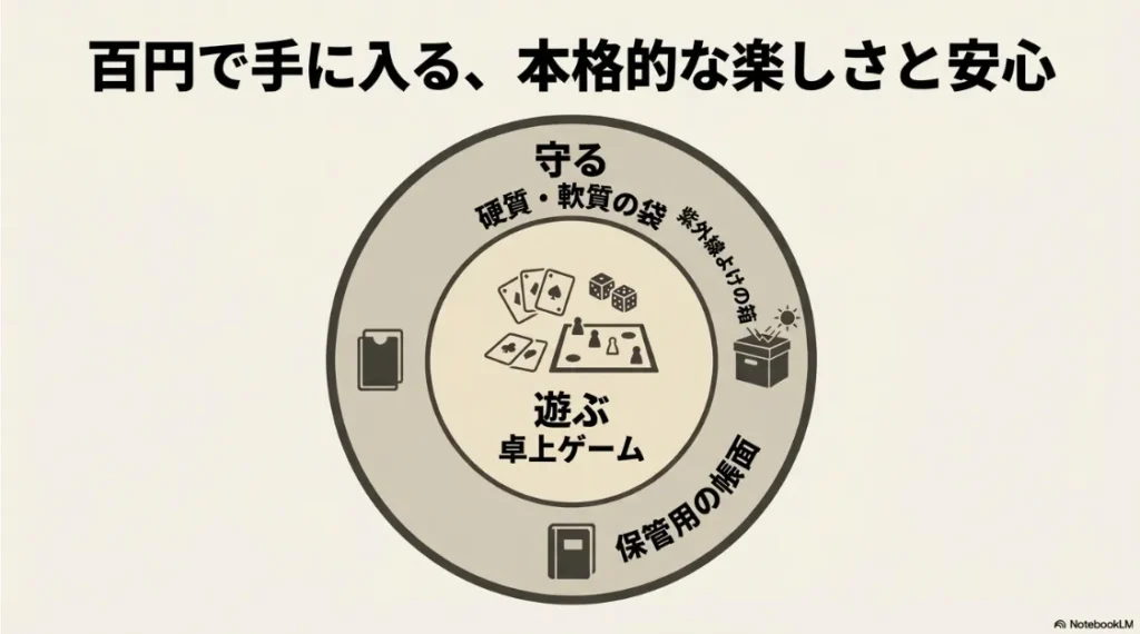 紫外線よけの箱や保護袋、保管用リフィルで大切なカードやボードゲームを守る方法