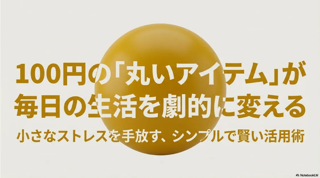 100円ショップセリアの丸いアイテムを活用して小さなストレスを手放す方法を紹介する表紙画像