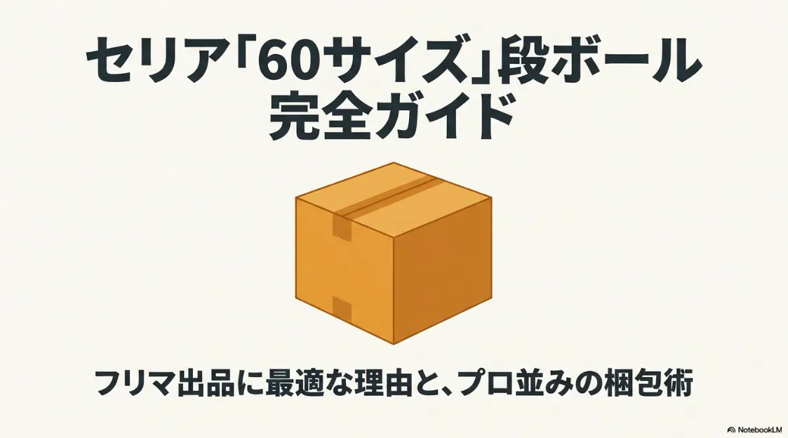 セリアの60サイズ段ボール完全ガイド。フリマ出品に最適な理由と梱包術の紹介