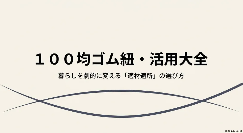 100均ゴム紐・活用大全 暮らしを劇的に変える「適材適所」の選び方