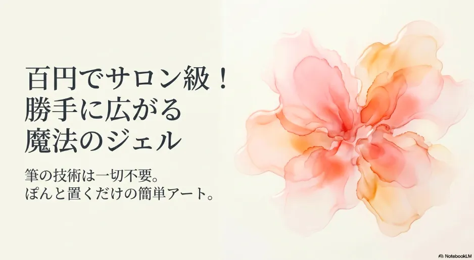 セリアのブルーミングベースジェルで簡単ニュアンスネイル