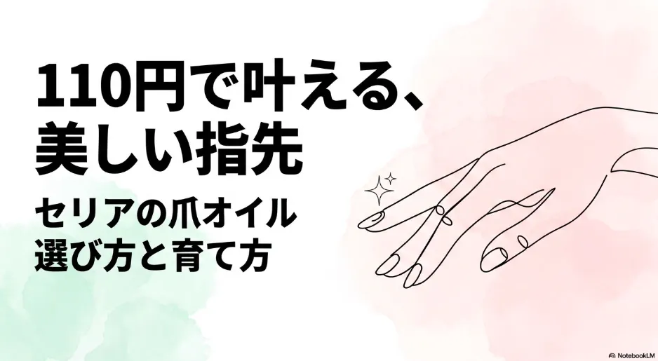 セリアの爪オイルを徹底解説！選び方と美爪を育てるコツ
