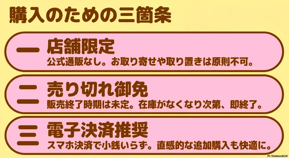 店舗限定や売り切れ御免など、グッズ購入のための三箇条