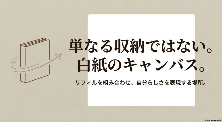 リフィルを組み合わせて自分らしさを表現する白紙のキャンバスとしてのアルバム
