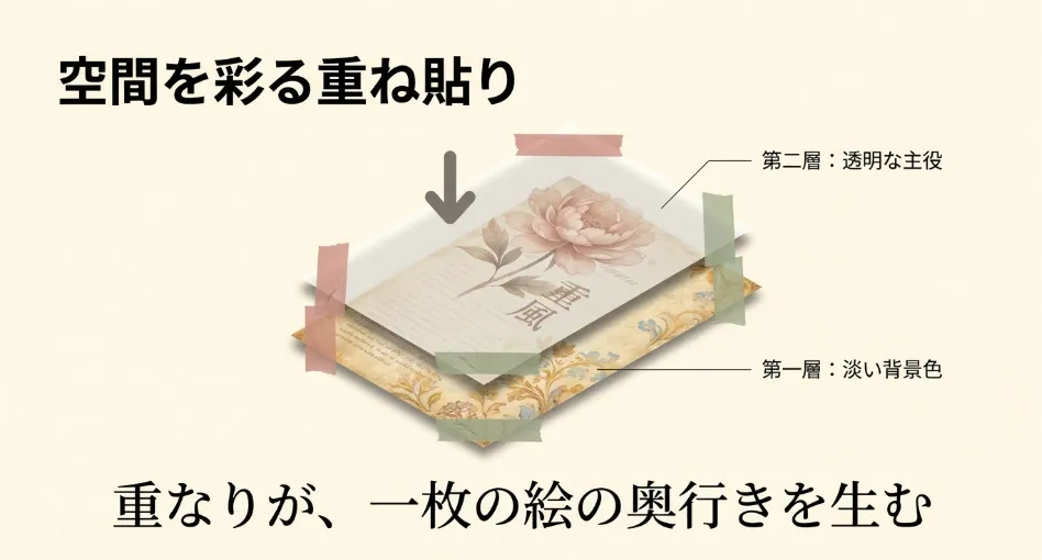 空間を彩るシールの重ね貼り（レイヤード）の手順