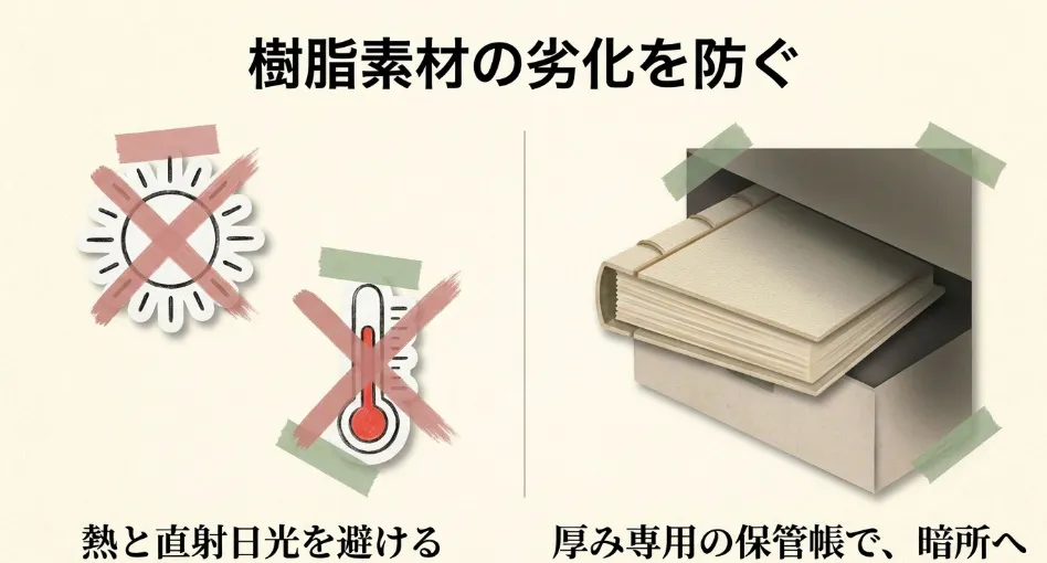 樹脂素材シールの劣化を防ぐ保管方法