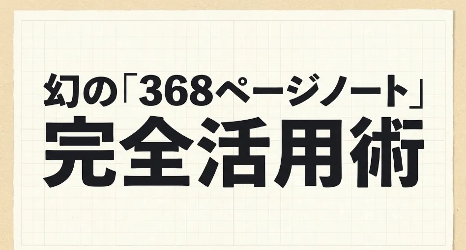 幻の「368ページノート」完全活用術のタイトルスライド
