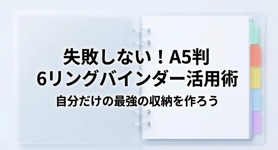 失敗しない！A5判6リングバインダー活用術のタイトル画像
